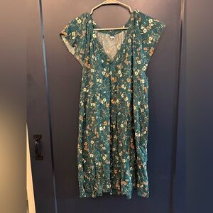 Old Navy Teal Floral Dress